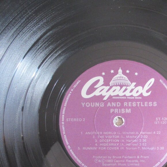 🇨🇦 Prism, Young and Restless, VG+, 80s, Vintage, Vinyl, Album, Music  🇨🇦 - Picture 5 of 7